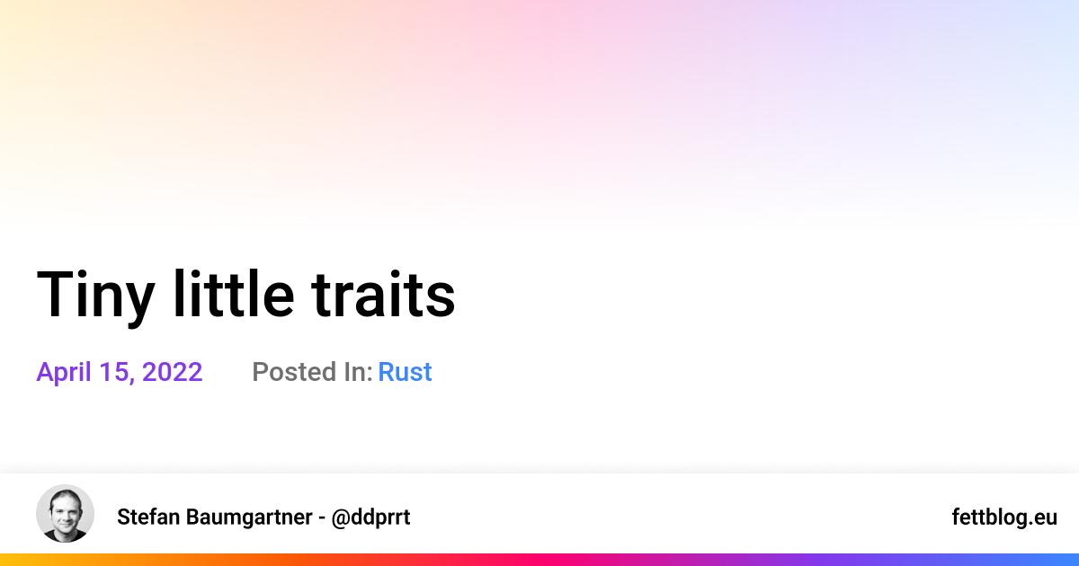 Rust что такое trait